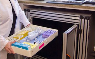 Hospital Pharmacy Keeps Emergency Medication Kits in Check