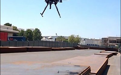 RFID-Reading Drone Tracks Structural Steel Products in Storage Yard