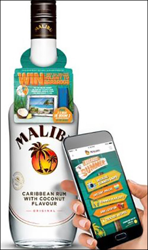 Malibu Rum Serves Up NFC-Connected Bottles