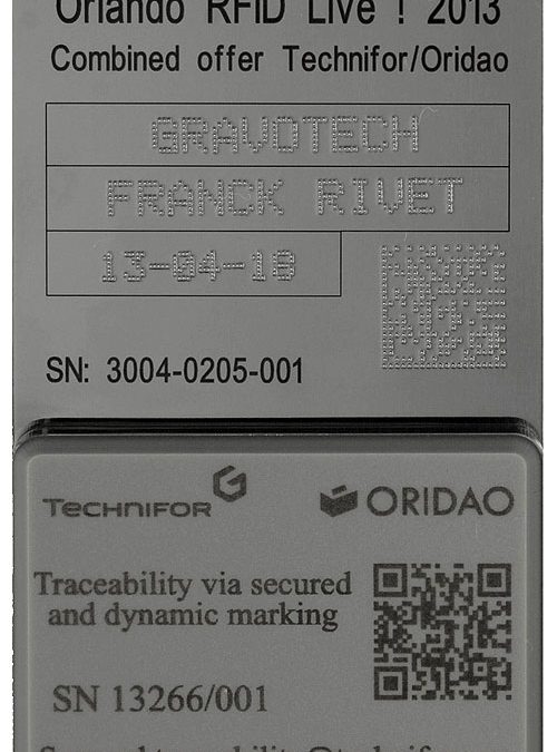 Gravotech, Oridao Unveil System that Prevents Tag Counterfeiting, Cloning