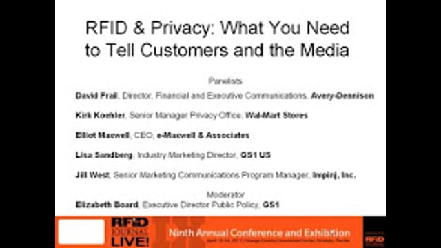 RFID and Privacy: What You Need to Tell Your Customers and the Media