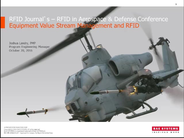 Equipment Value Stream Management and RFID at BAE Systems