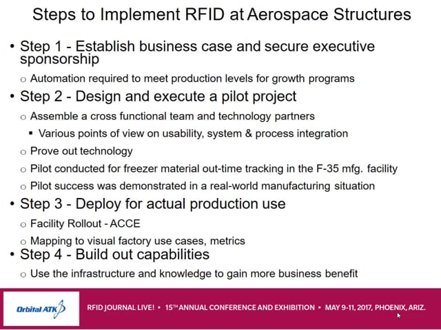 Using RFID to Manufacture Composite Aerostructures