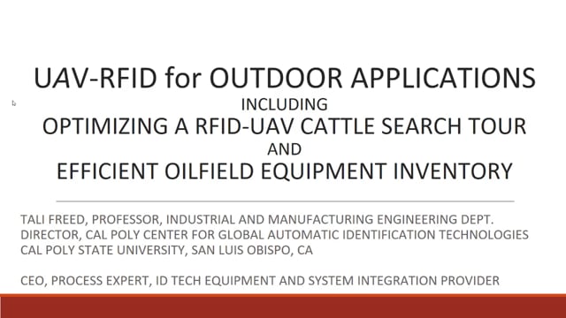 Drone RFID Read Rate Near 100 Percent for Inventory or Asset Management