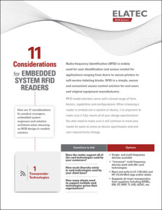 Eleven Considerations for Embedded System RFID Readers