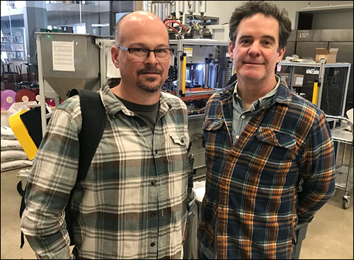 Sean Moore (left) and Citizen Vinyl founder Gar Ragland (Photo: Matt Peiken | BPR News)