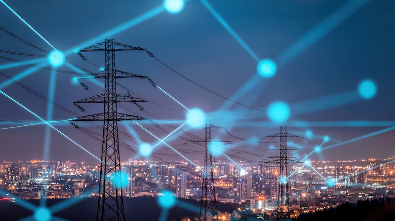 A futuristic energy grid where massive luminous circuits pulse with power, connecting entire cities in an intricate AI-managed network. --ar 16:9 --v 6.1 Job ID: c462504a-c614-4791-8a7e-f963e19e6bb3