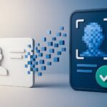 Digital identity verification concept with ID.