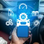 Car Connectivity ConsortiumCCC Smart car app concept featuring Car App-Connect — a mobile interface for intelligent vehicle management. Ideal for themes related to automotive technology, mobile diagnostics, and connected driving.