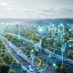 Smart Cities Heilbronn Germany IoT Adobe Blueprint of a futuristic smart city with interconnected buildings and sustainable energy systems