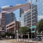 Zebra Technologies RFID Houston, TX, USA - March 9, 2022: Texas Children's Hospital and Pavilion for Women’s buildings in Houston. Texas Children's Hospital is an American acute care women's and children's hospital.